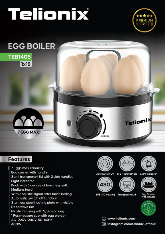 تخم مرغ پز تیلونیکس مدل TEB-1405(حمل رایگان )