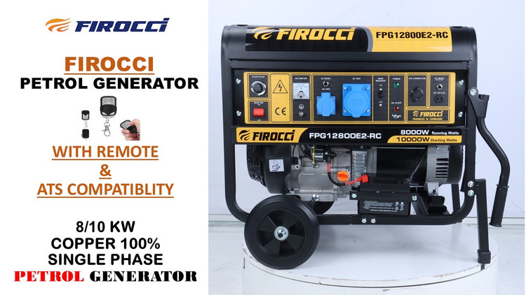 موتور برق بنزینی فیروچی 10 کیلووات مدل FPG12800E2-RC ریموت دار