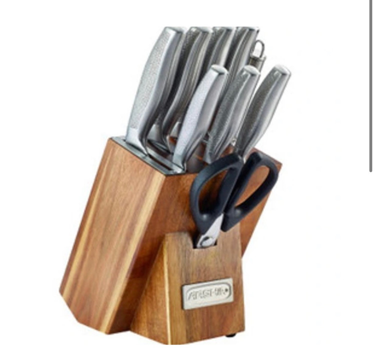 سرویس چاقو عرشیا مدل K259-3202 ۱۰ تکه با پایه چوبی(