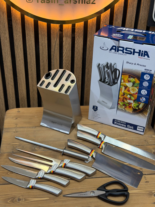 سرویس چاقو 10 تکه دسته لیزری عرشیا مدلK135-3004 -(