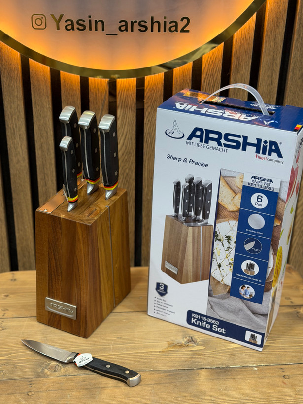 سرویس چاقوی آشپزخانه 6 پارچه عرشیا ARSHIA مدل KS115-3553 ARSHIA(