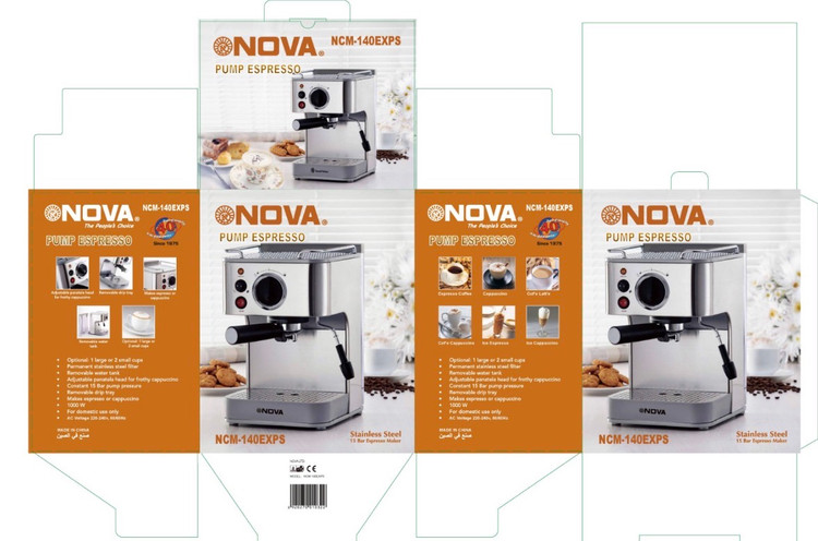 اسپرسو ساز نوا مدل NCM_140EXPSاصل اصل، لوگو نوا برجسته میباشد