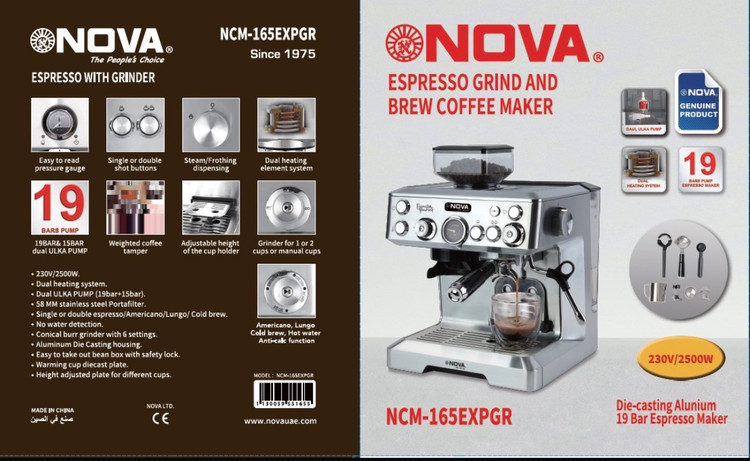 اسپرسو ساز نوا مدل NCM-165EXPGRاصل