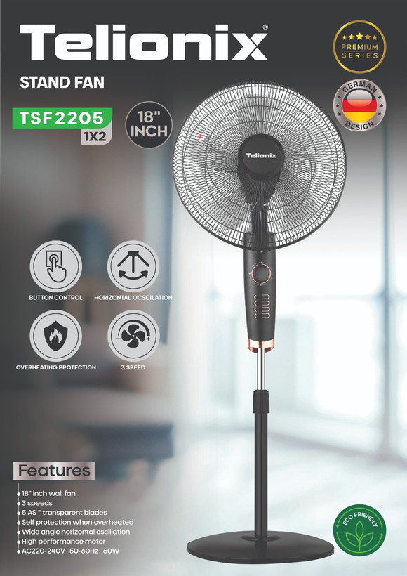 پنکه ایستاده تلیونیکس مدل TSF-2205